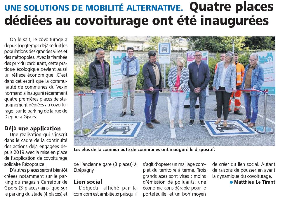 Inauguration covoiturage Parking de Dieppe 16062022