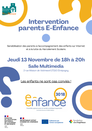 Intervention parents E-Enfance