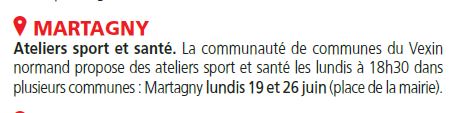 Atelier Sport Santé à Martagny 15062023