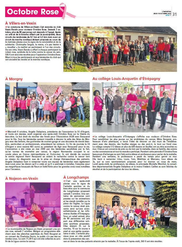 Octobre rose les communes se mobilisent 19102023