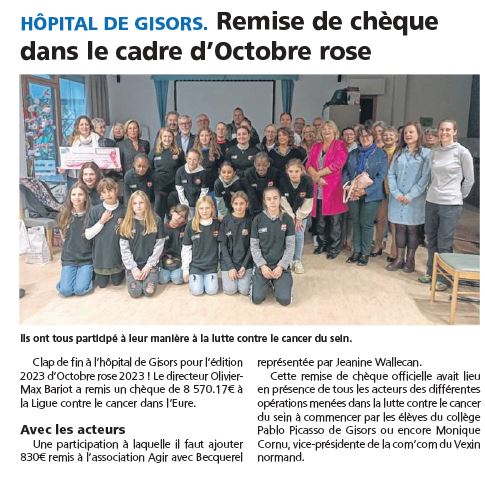 Octobre rose remise de cheque 16112023