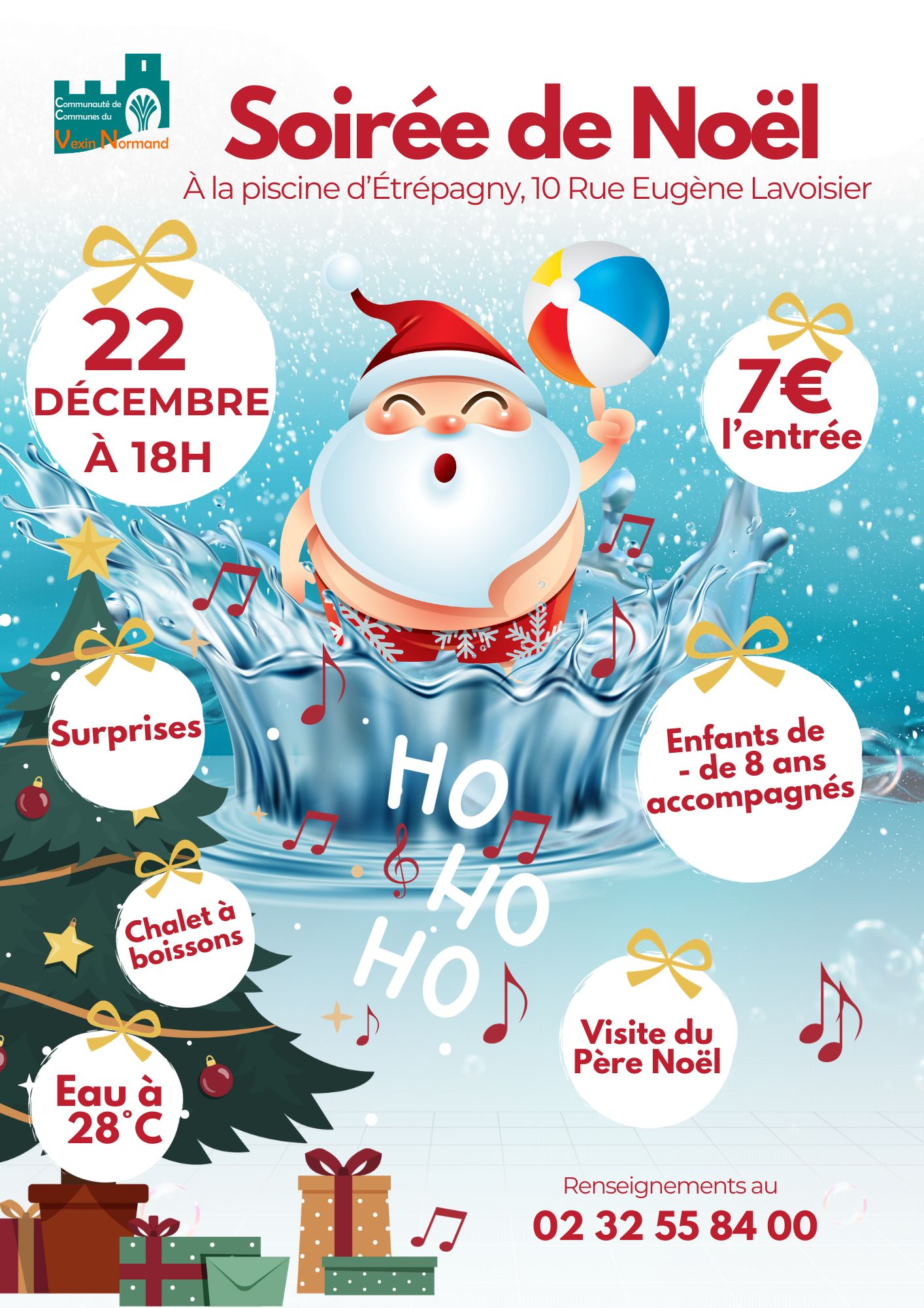 Soirée Noël piscine