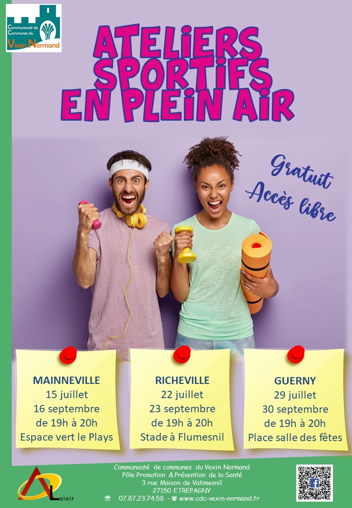 Affiche ateliers sportifs plein air été 2021