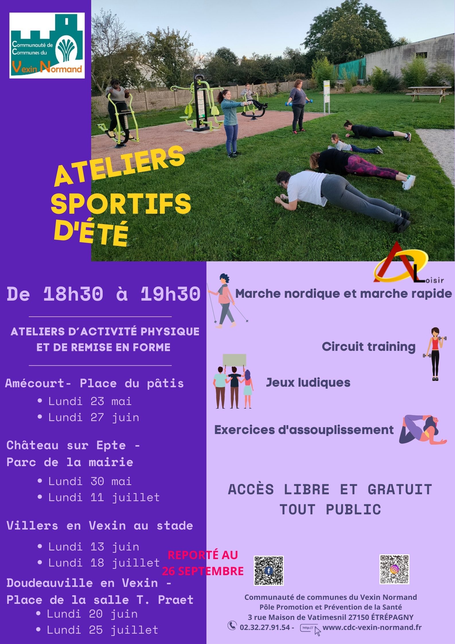 Affiches ateliers sportifs REPORT