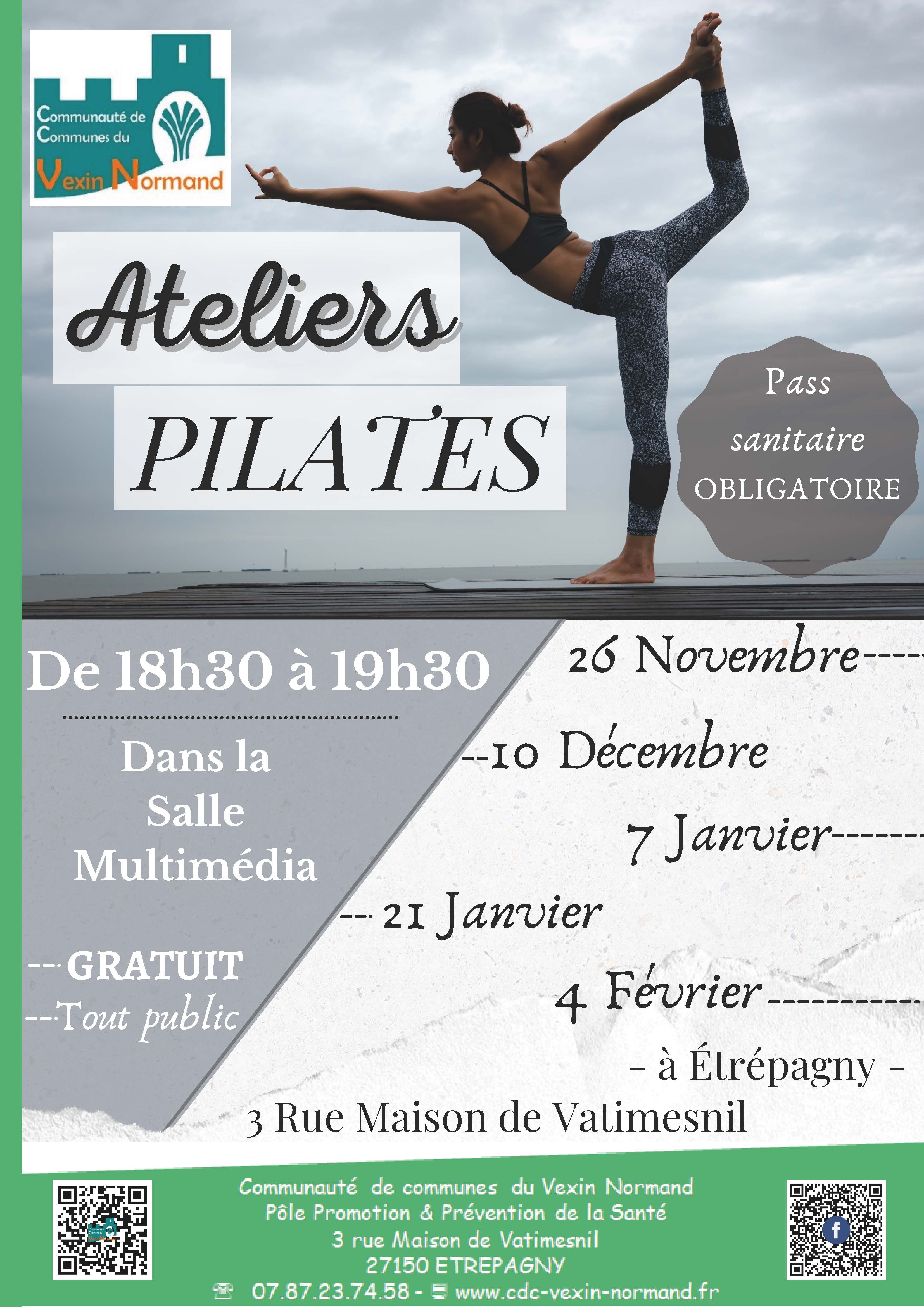 Ateliers Pilates hiver 2021 2022