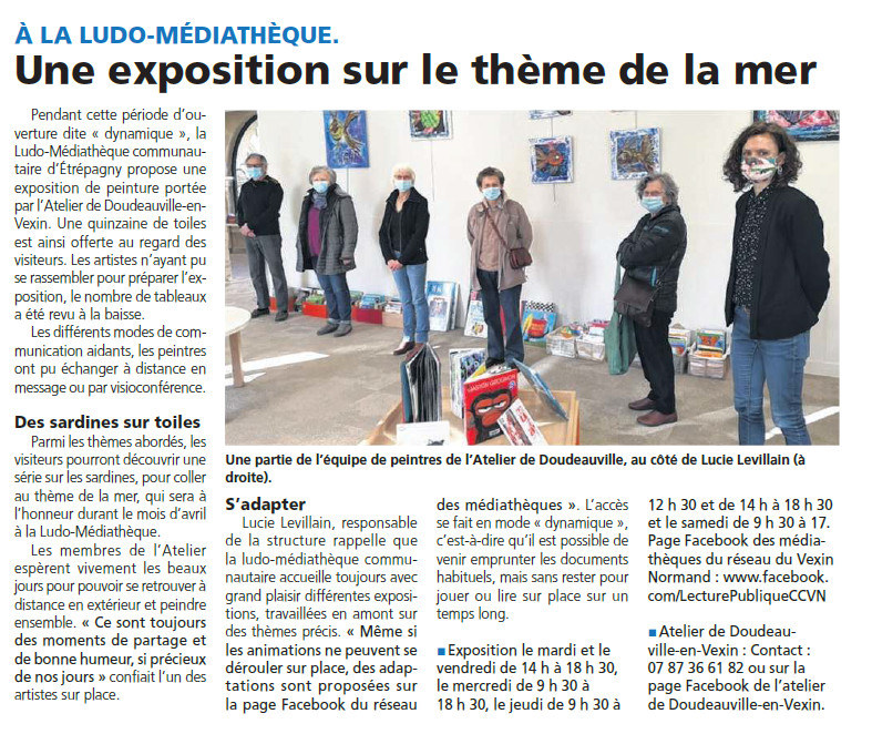 Avril 2021 Ludomédiathèque Exposition sur le thème de la mer