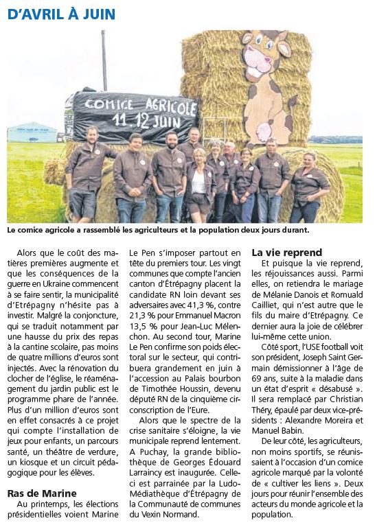 Retrospéctive 2022 comice agricole 05012022