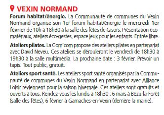 Vexin Normand forum et sports 26012023