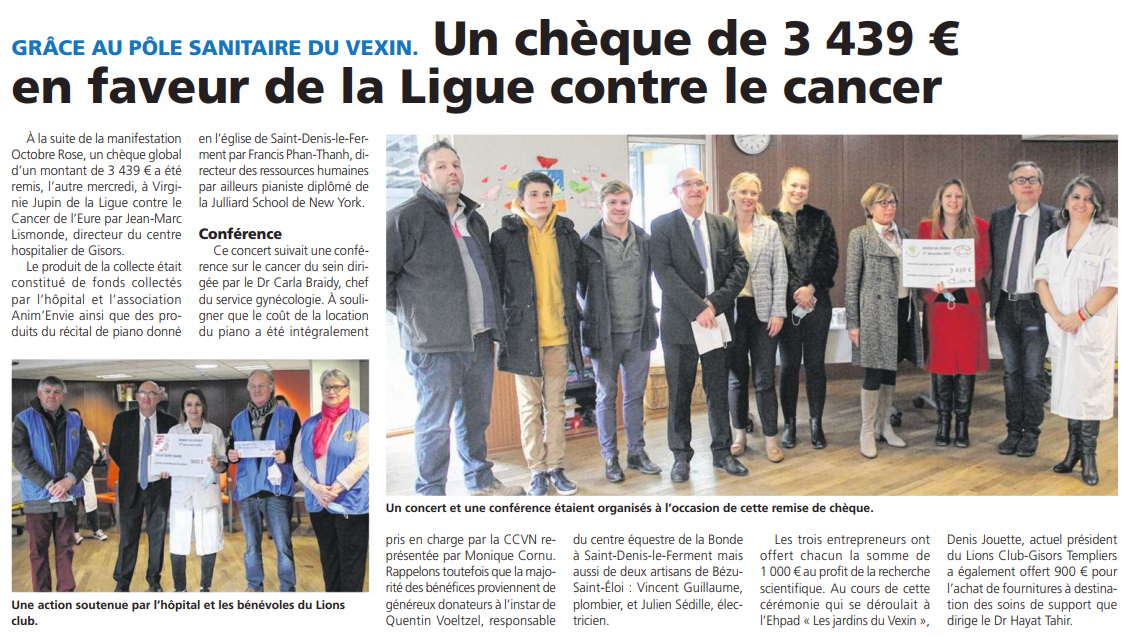 article don ligue contre le cancer 09122021